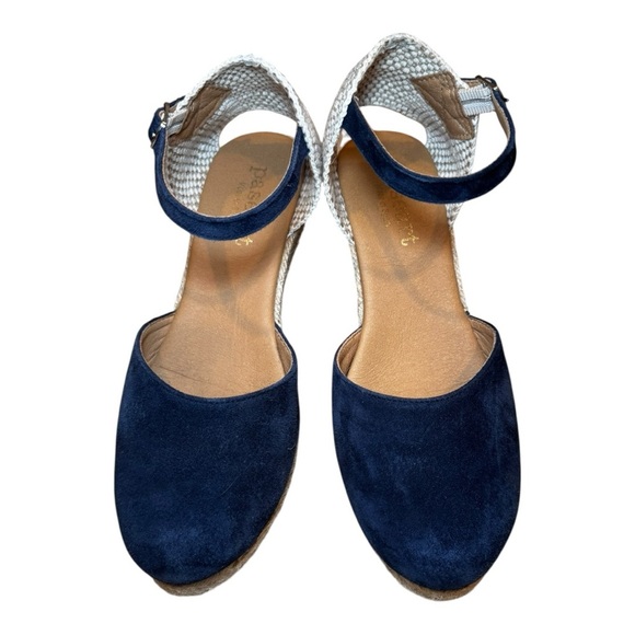 🌊 Paseart Navy Blue Suede Espadrille Wedges – Size 39 | Made in Spain 🇪🇸 - Picture 2 of 5